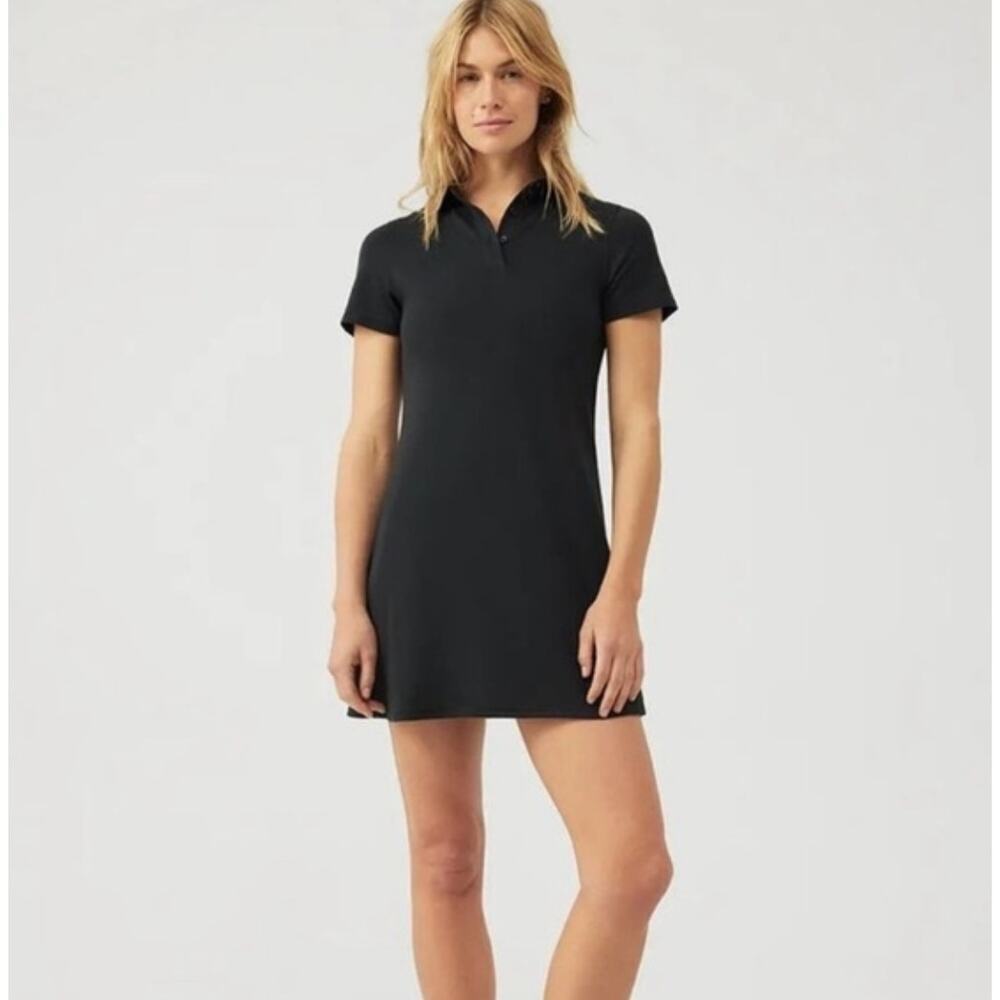 Outdoor Voices Black Birdie Polo Dress Size XXL Active Dress‎